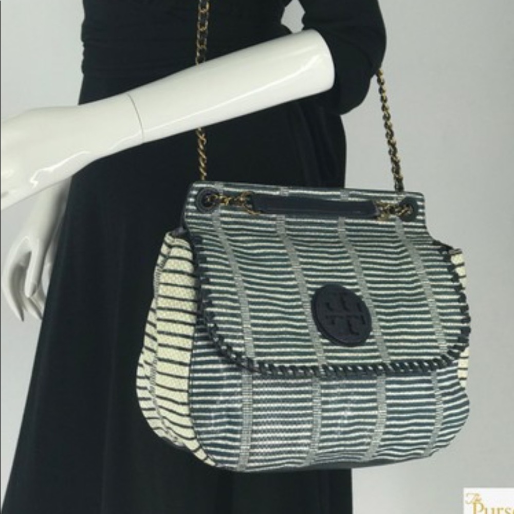 Tory Burch Marion Embossed Python Leather Bag - Picture 11 of 11